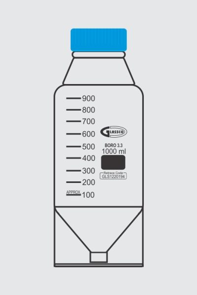 Bottle, HPLC Mobile Phase, USP, PP Screw Cap